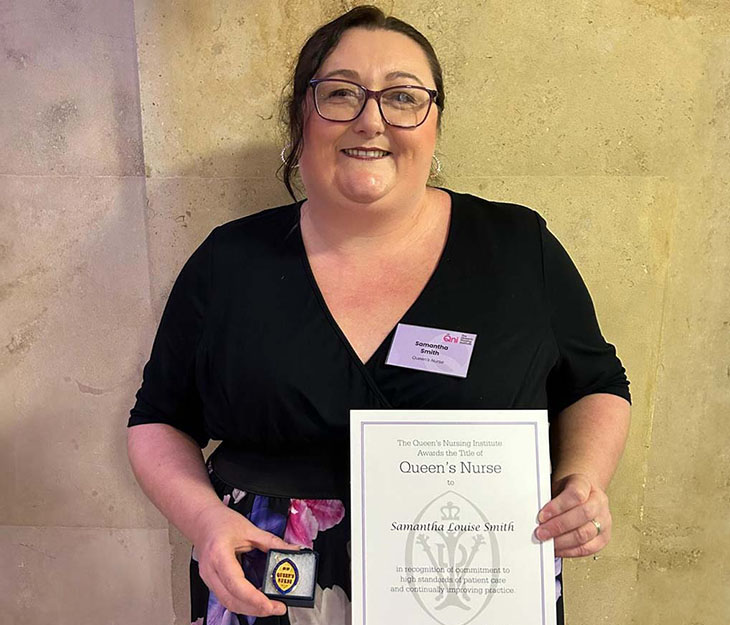 Queen's nurse award Samantha Smith