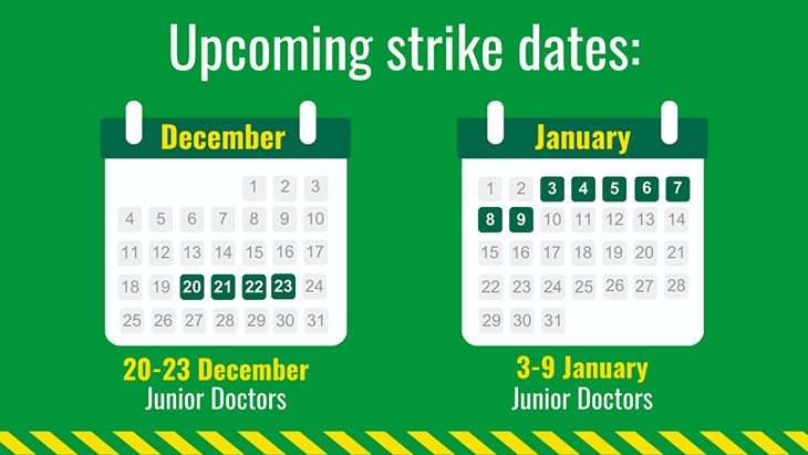 Upcoming strike dates