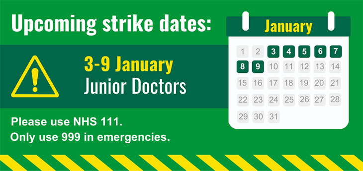 Upcoming strike dates - January