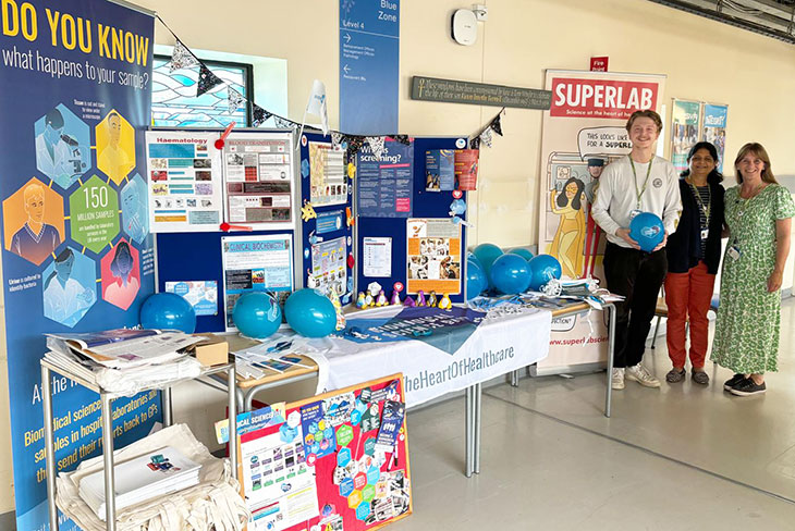 Biomedical Science Day stand at Conquest Hospital
