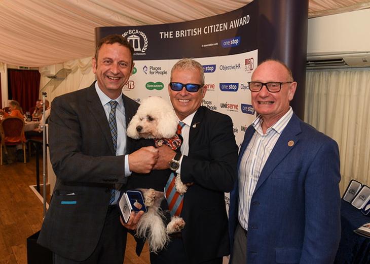 Barry Coase, a volunteer with the trust along with his therapy dog Bella