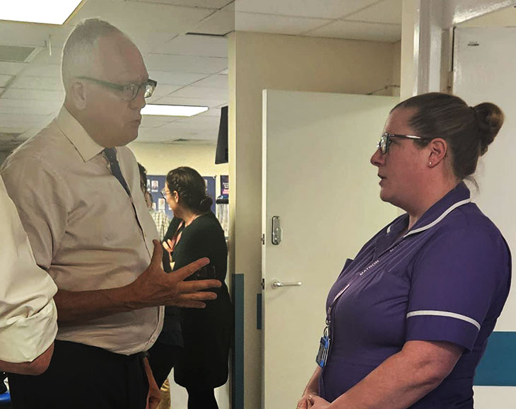 Richard Meddings, Chair of NHS England, visits Eastbourne DGH