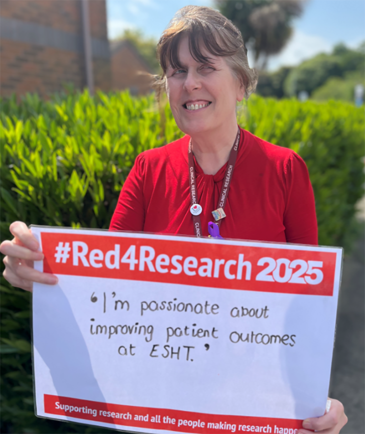 Celebrating Reds for Research day 2025 - Shelley Baumber, Clinical Research Practitioner