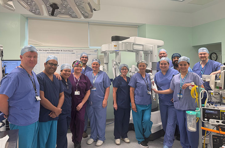 The robotic surgery team at Conquest Hospital