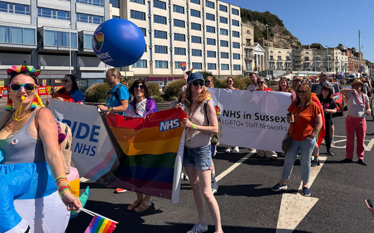 The team on the parade