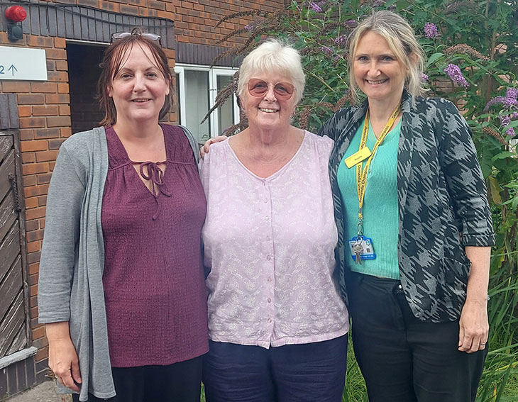 Chris Maddocks with colleagues from the Trust
