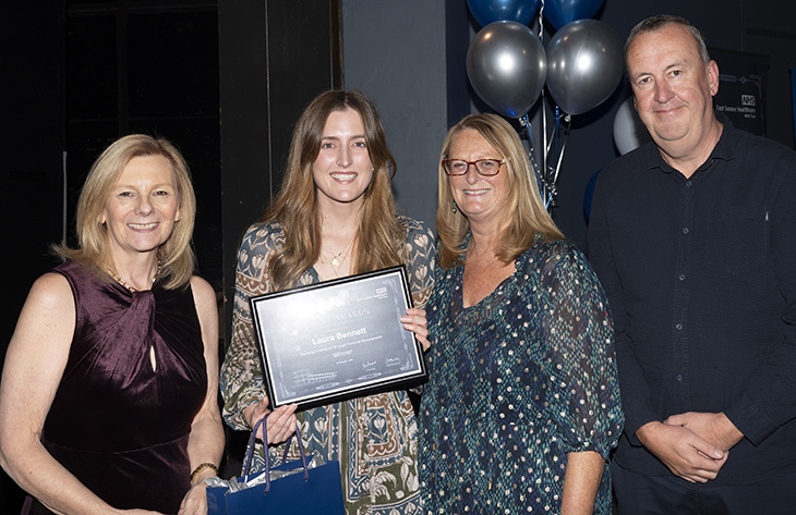 Congratulations to our winner, Laura Bennett, Specialist Speech and Language Therapist, ENT, Voice, Head and Neck Cancer.