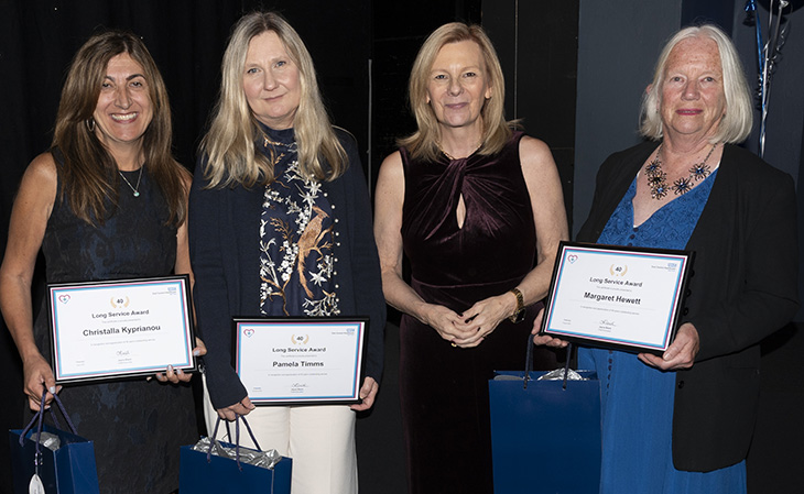Congratulations to Chris Kyprianou, Margaret Hewett and Pamela Timms,
