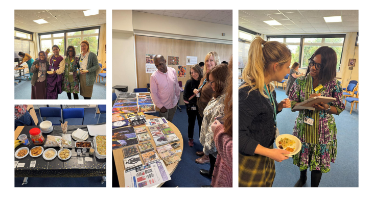 A collage of photos taken from the Black History Month Celebration.