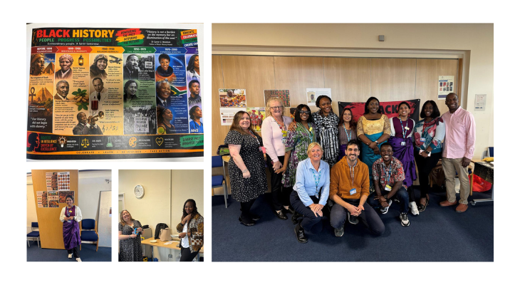A collage of photos taken from the Black History Month Celebration.
